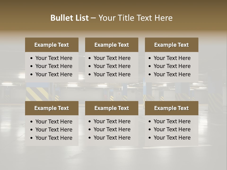 Corridor City Number PowerPoint Template