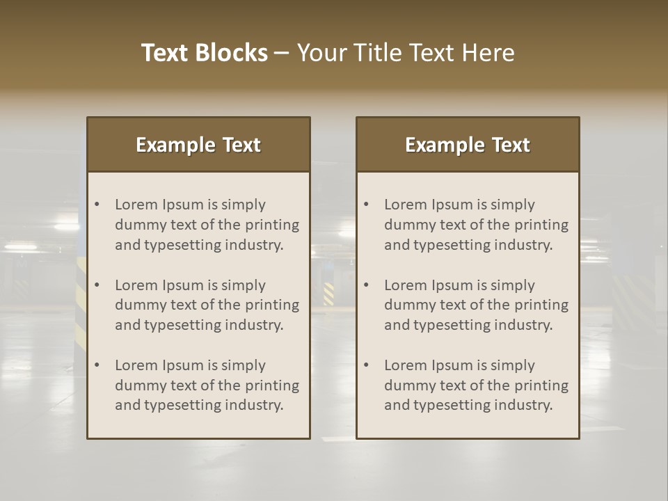 Corridor City Number PowerPoint Template