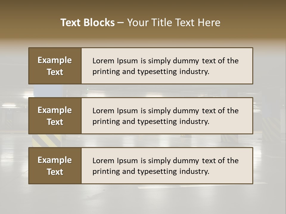 Corridor City Number PowerPoint Template