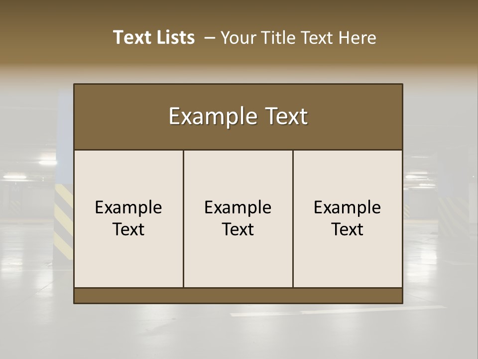Corridor City Number PowerPoint Template