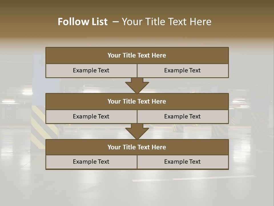 Corridor City Number PowerPoint Template