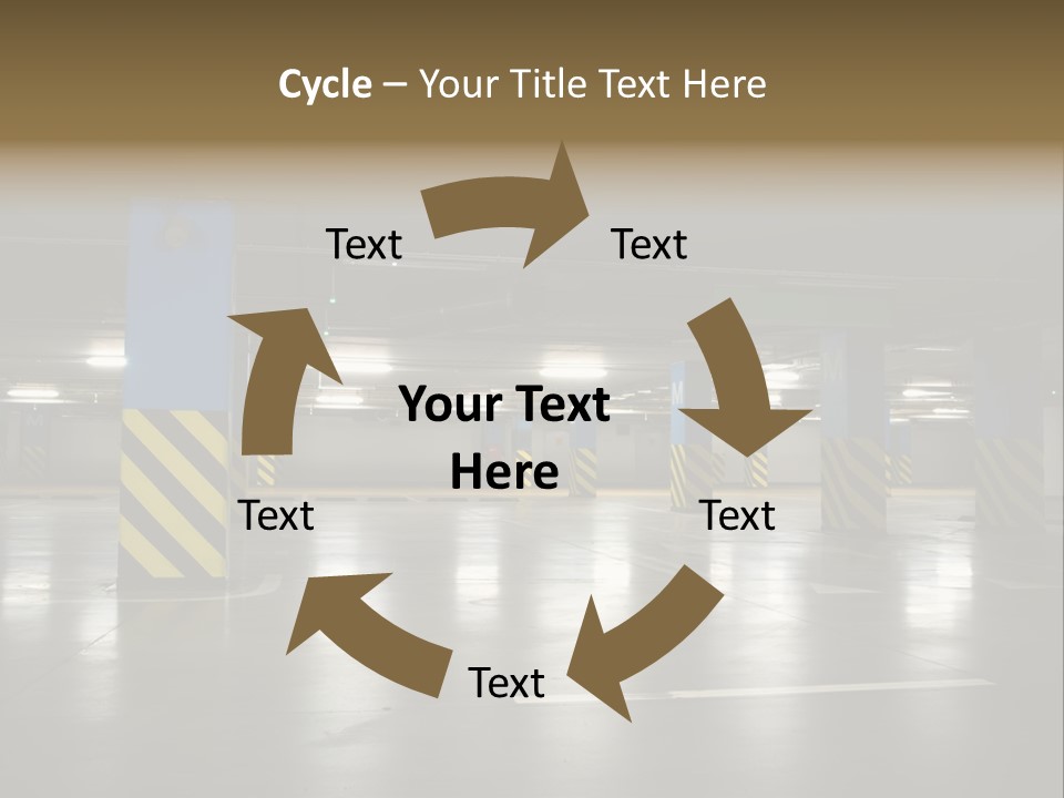 Corridor City Number PowerPoint Template