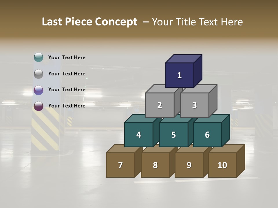 Corridor City Number PowerPoint Template