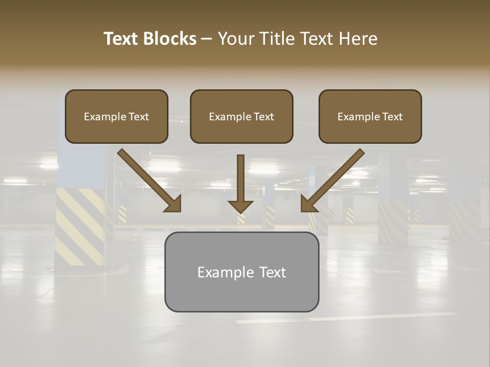 Corridor City Number PowerPoint Template