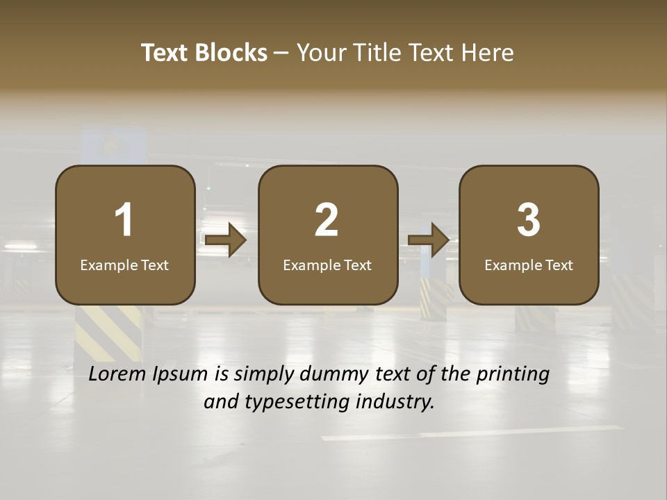Corridor City Number PowerPoint Template