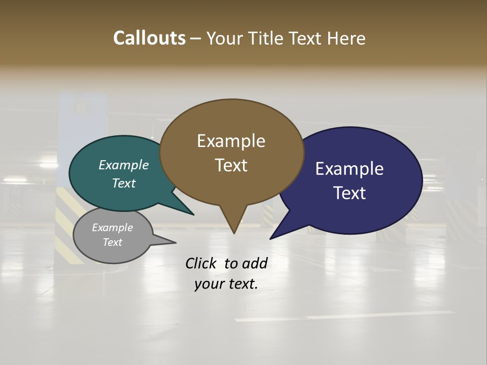 Corridor City Number PowerPoint Template