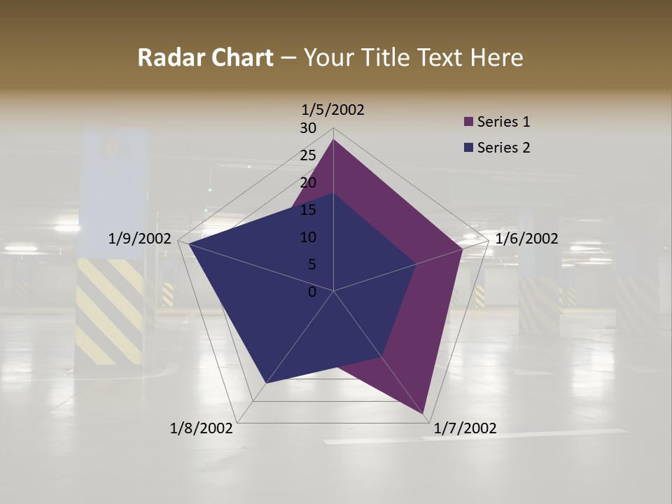 Corridor City Number PowerPoint Template