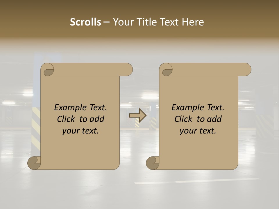 Corridor City Number PowerPoint Template