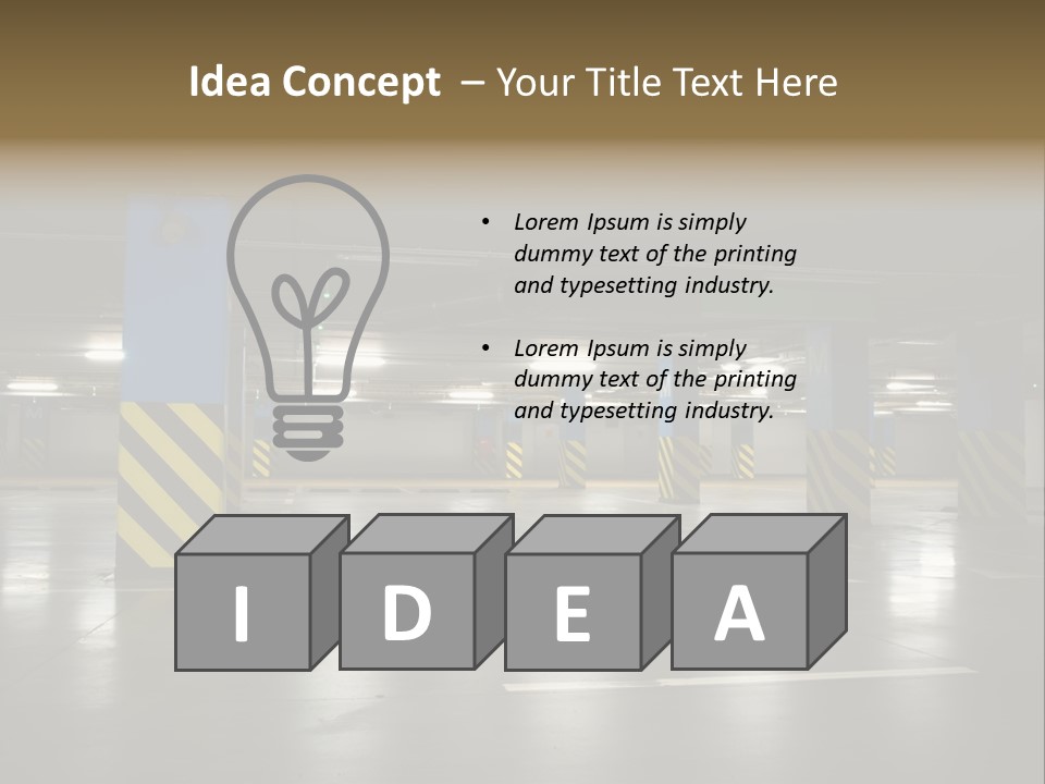 Corridor City Number PowerPoint Template