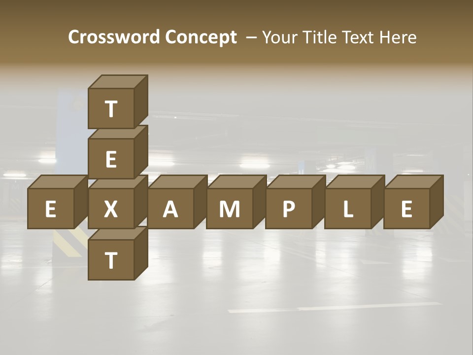 Corridor City Number PowerPoint Template