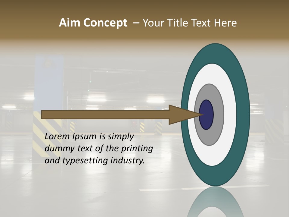 Corridor City Number PowerPoint Template