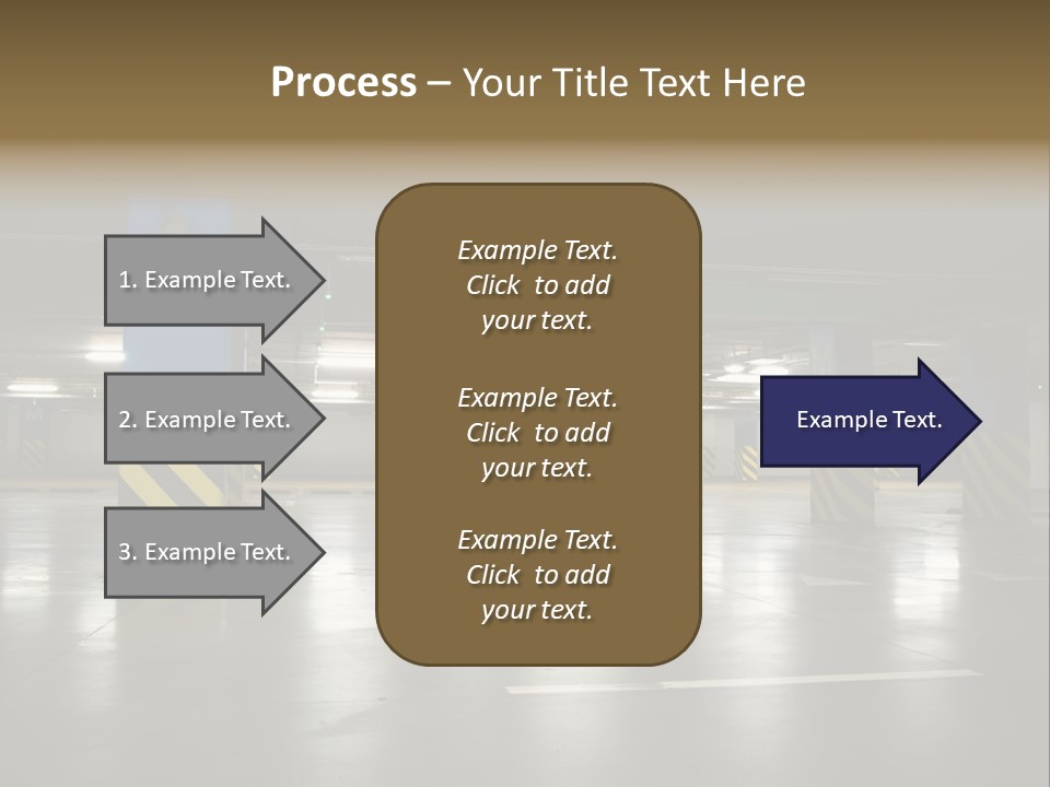 Corridor City Number PowerPoint Template