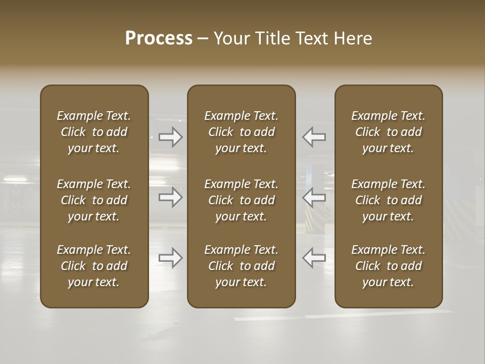 Corridor City Number PowerPoint Template
