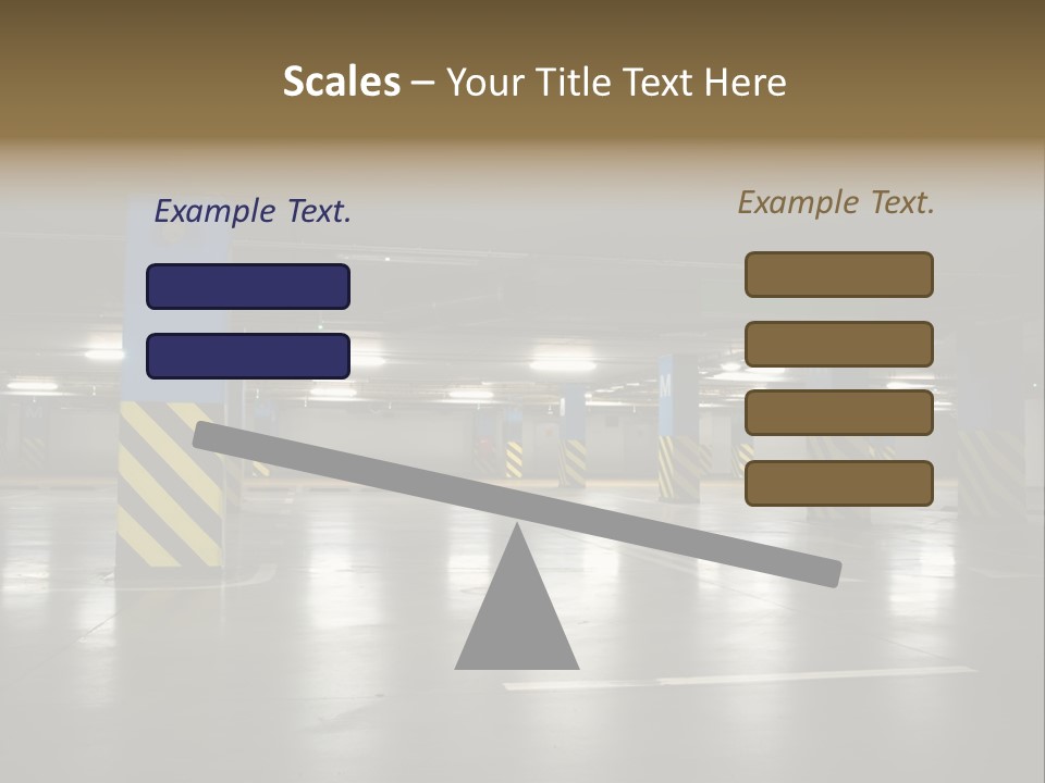 Corridor City Number PowerPoint Template