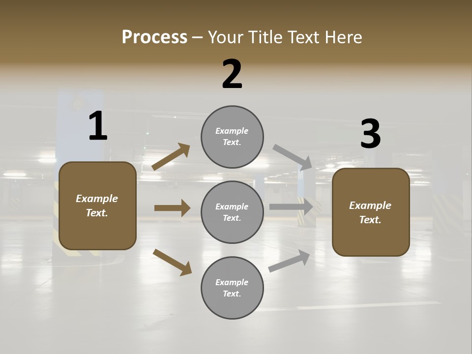 Corridor City Number PowerPoint Template