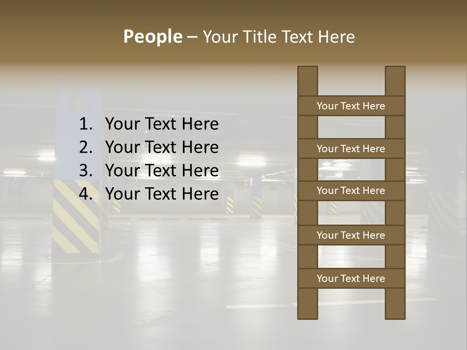 Corridor City Number PowerPoint Template