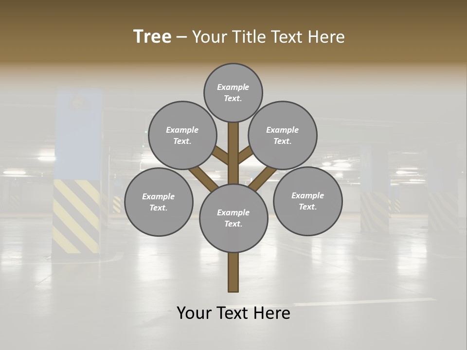 Corridor City Number PowerPoint Template