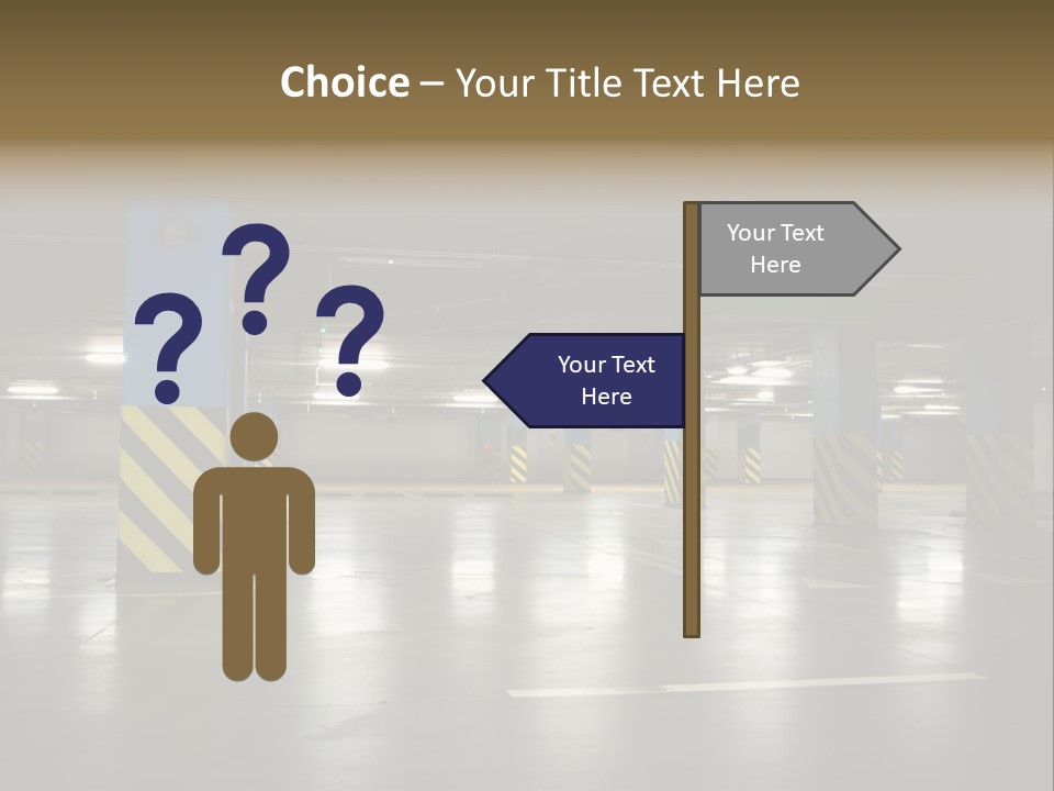 Corridor City Number PowerPoint Template