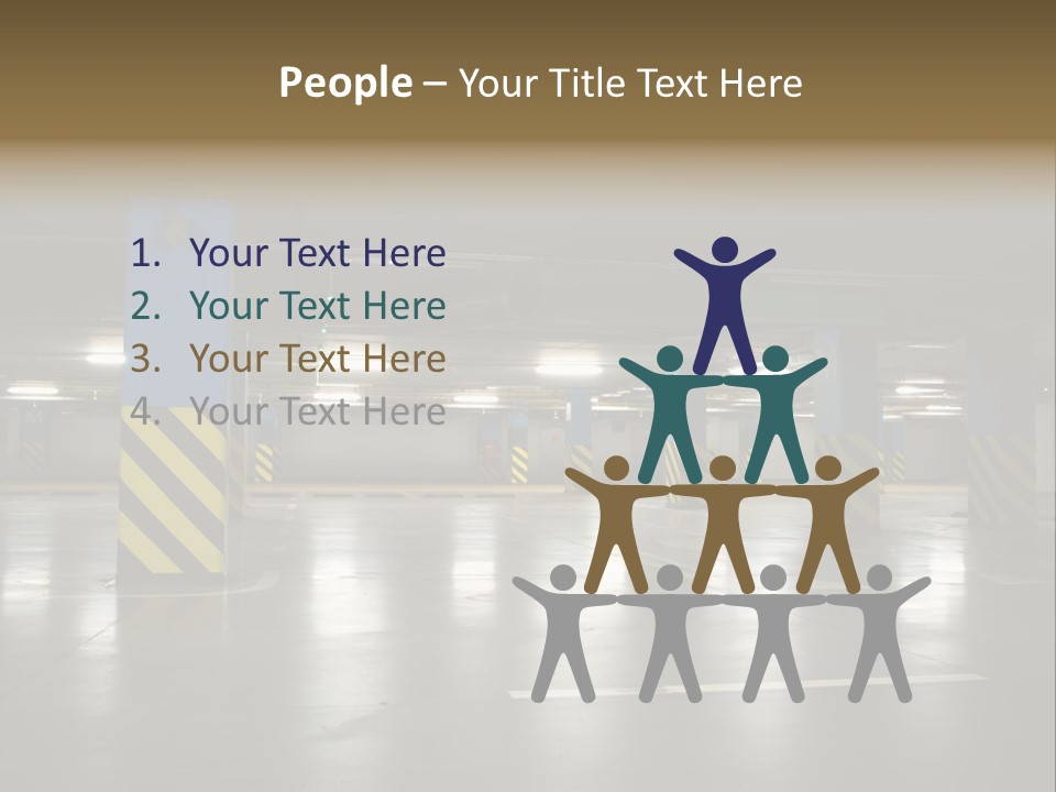 Corridor City Number PowerPoint Template