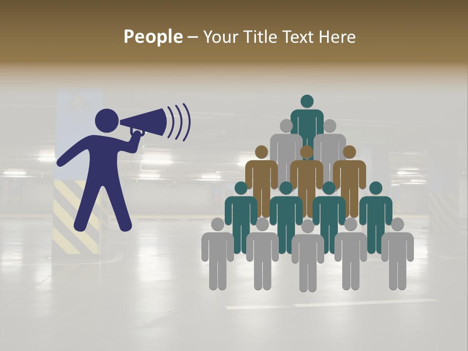 Corridor City Number PowerPoint Template