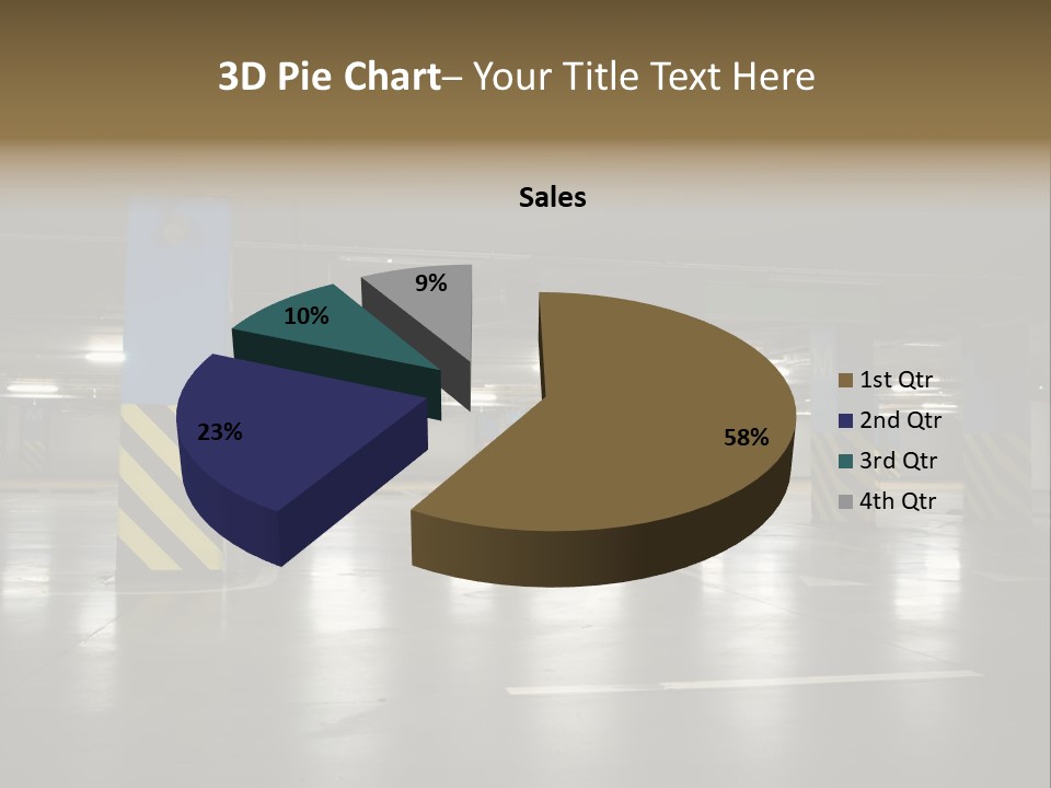 Corridor City Number PowerPoint Template