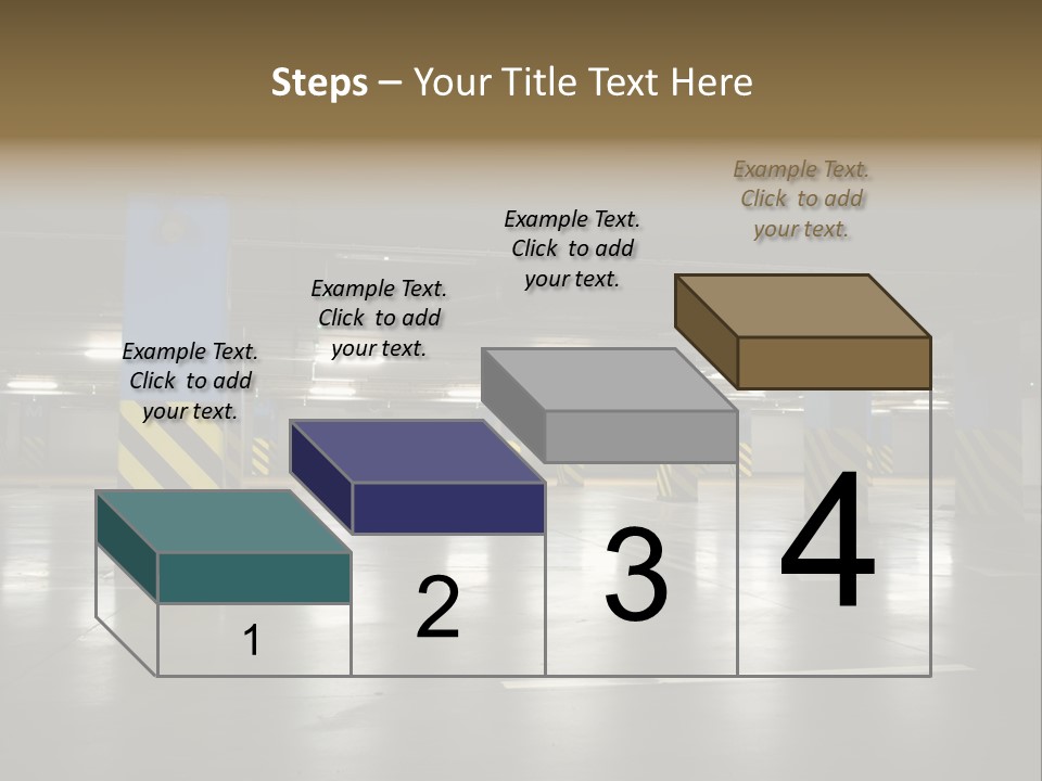 Corridor City Number PowerPoint Template