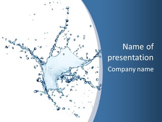 Splashing Blue Designing PowerPoint Template