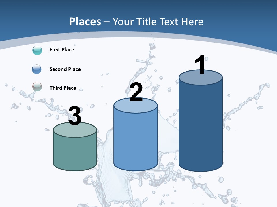 Splashing Blue Designing PowerPoint Template