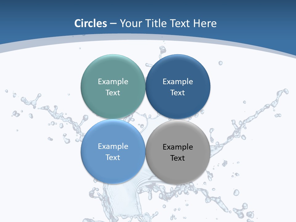 Splashing Blue Designing PowerPoint Template