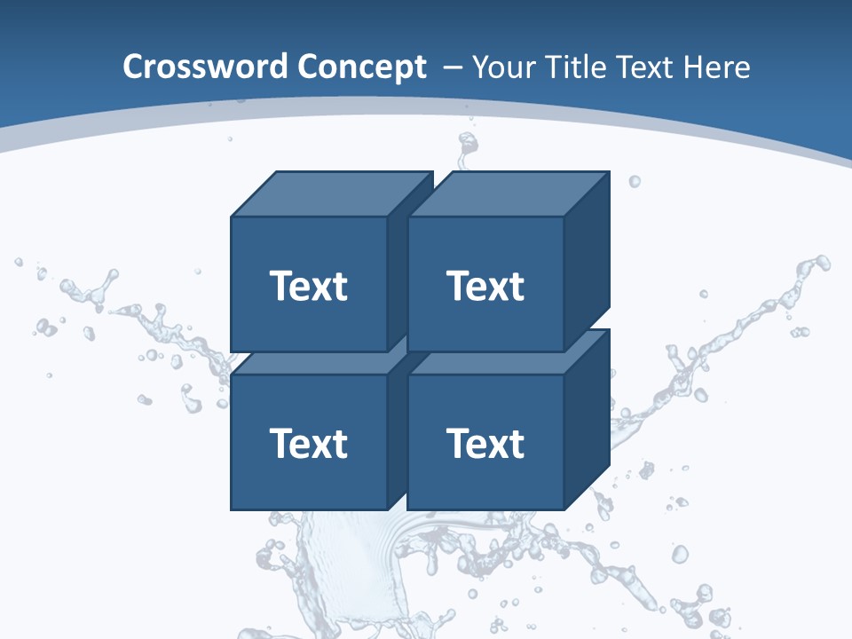 Splashing Blue Designing PowerPoint Template