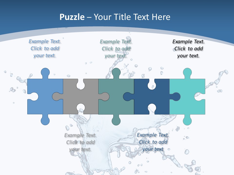 Splashing Blue Designing PowerPoint Template