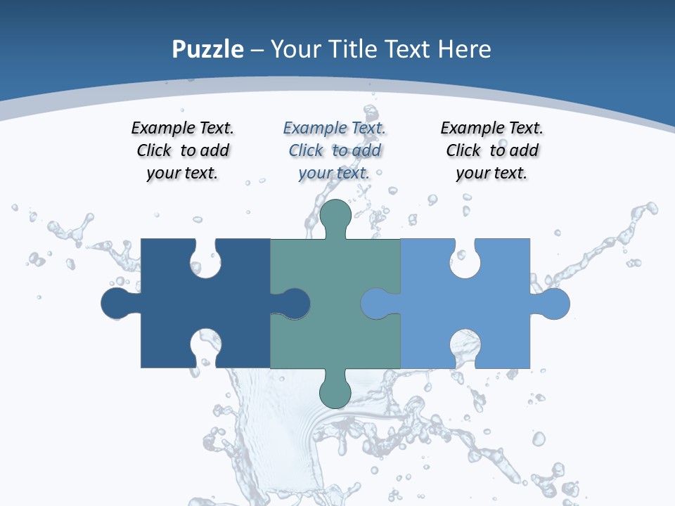 Splashing Blue Designing PowerPoint Template