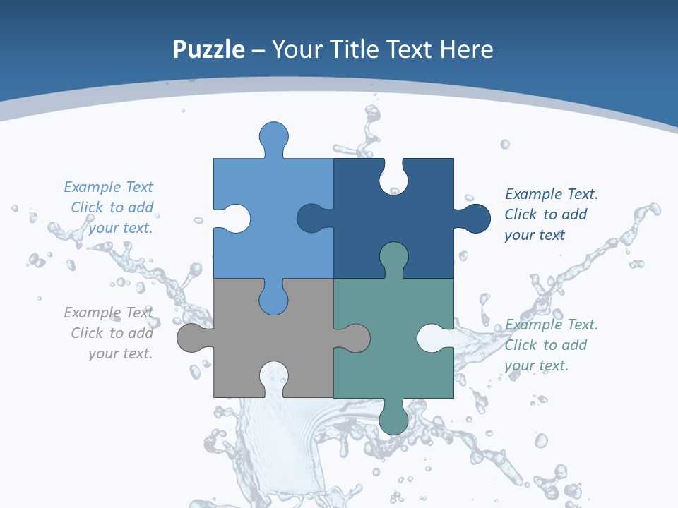 Splashing Blue Designing PowerPoint Template