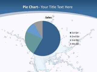 Splashing Blue Designing PowerPoint Template