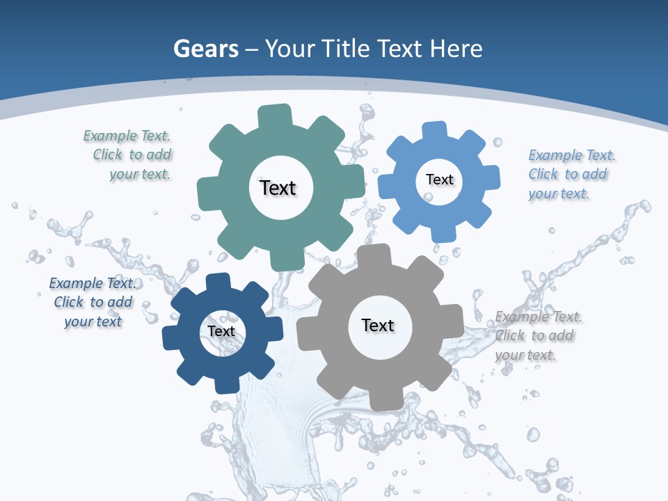 Splashing Blue Designing PowerPoint Template