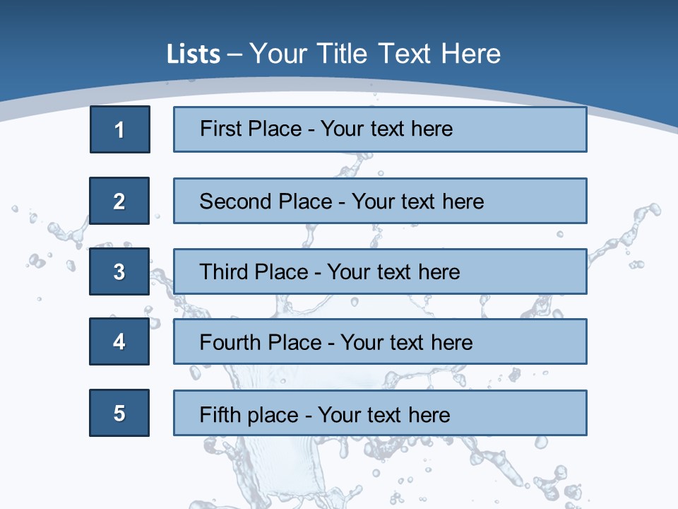 Splashing Blue Designing PowerPoint Template