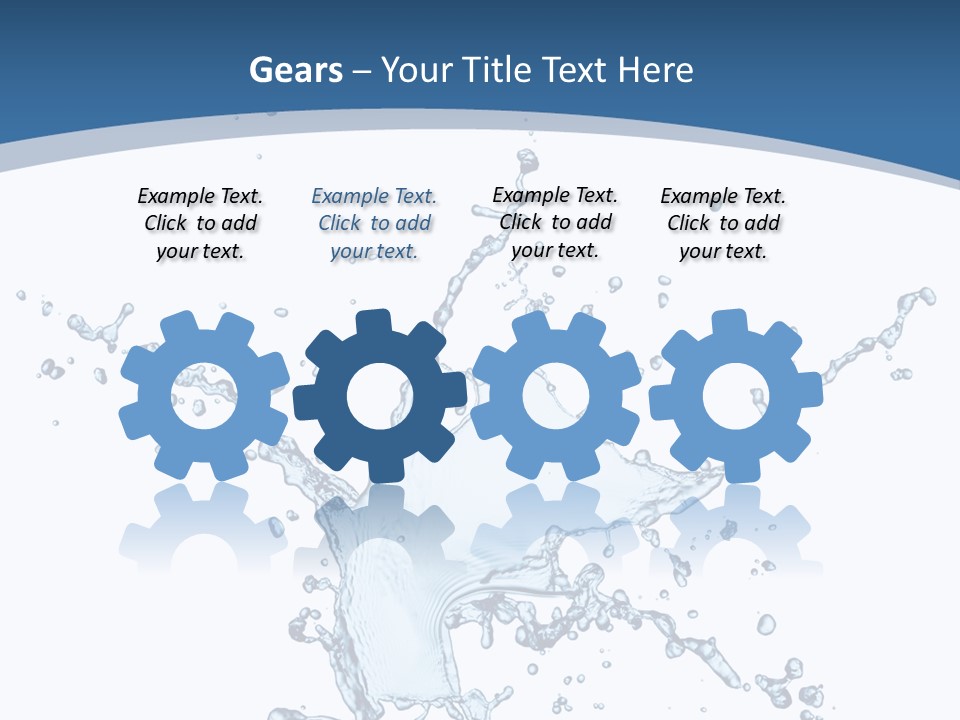 Splashing Blue Designing PowerPoint Template