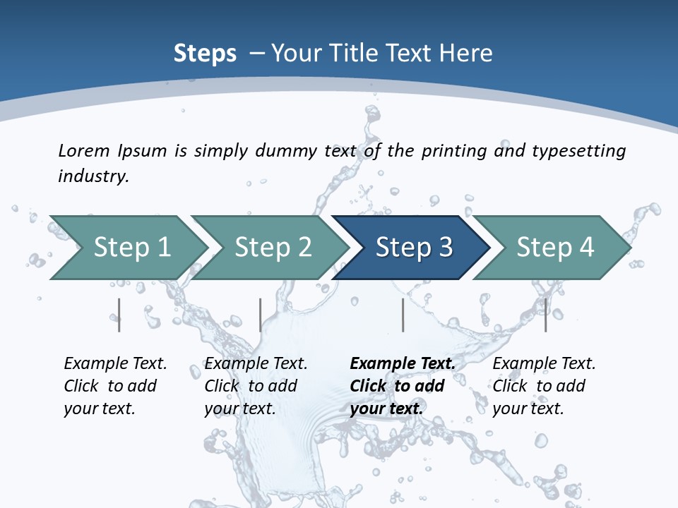Splashing Blue Designing PowerPoint Template
