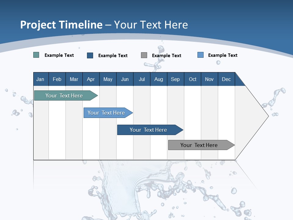 Splashing Blue Designing PowerPoint Template