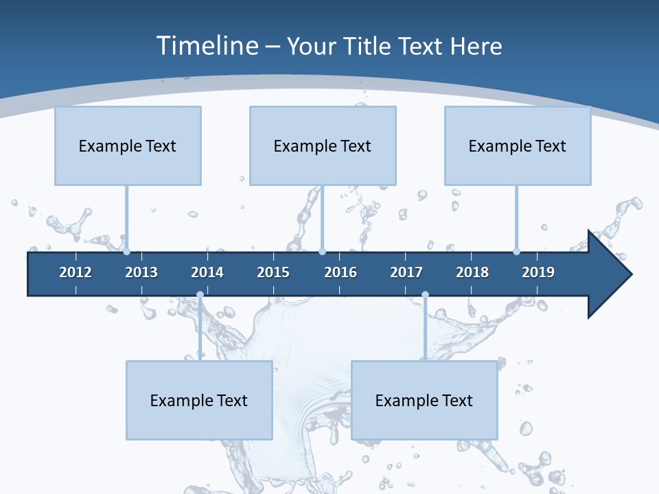 Splashing Blue Designing PowerPoint Template