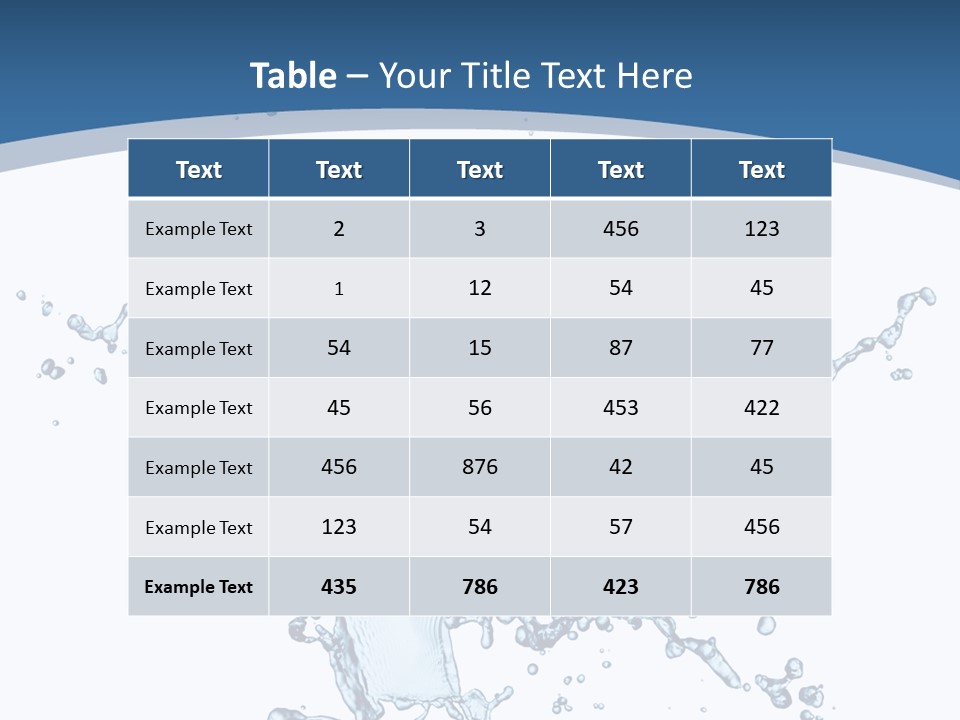 Splashing Blue Designing PowerPoint Template