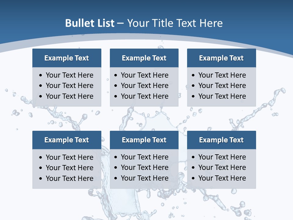 Splashing Blue Designing PowerPoint Template