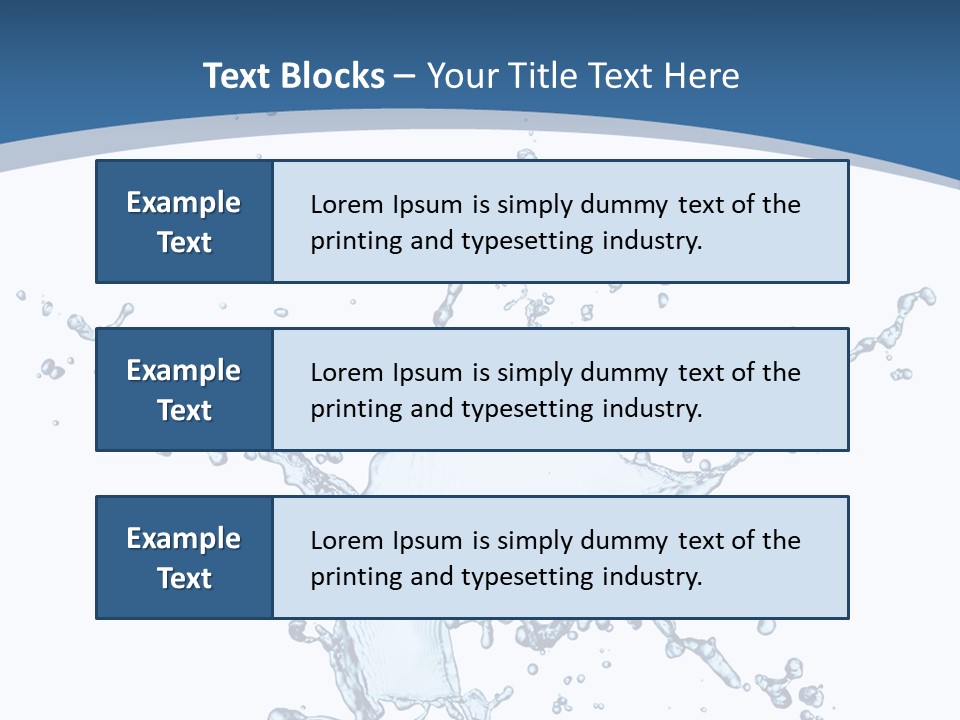 Splashing Blue Designing PowerPoint Template