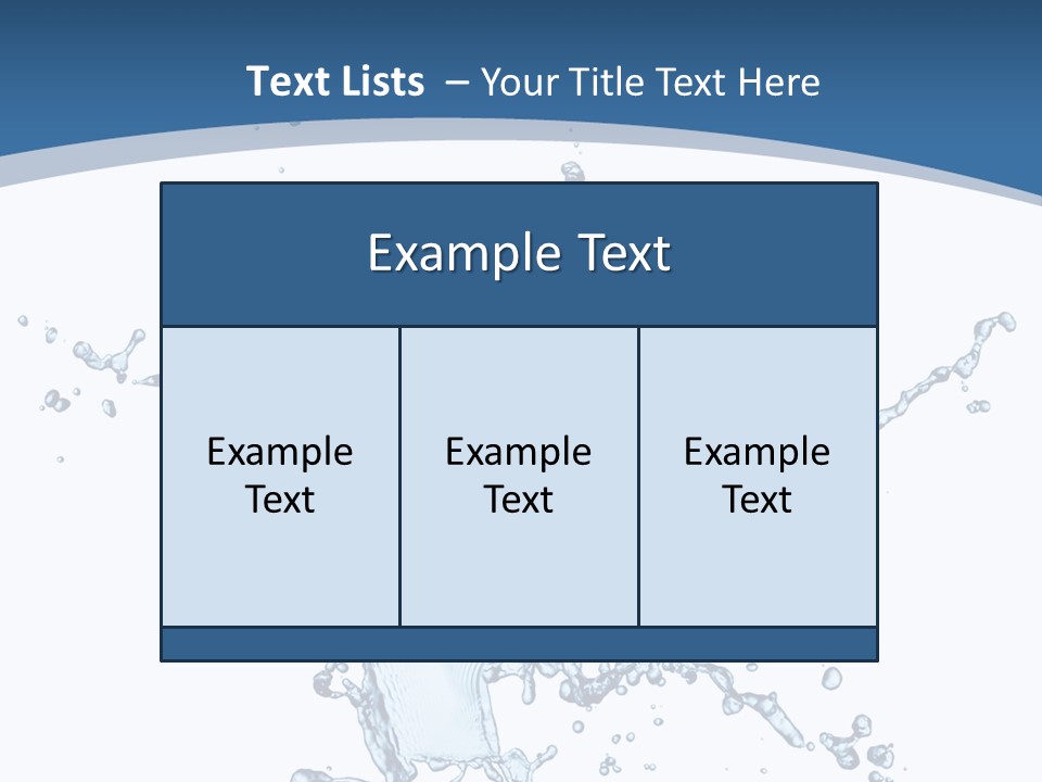 Splashing Blue Designing PowerPoint Template