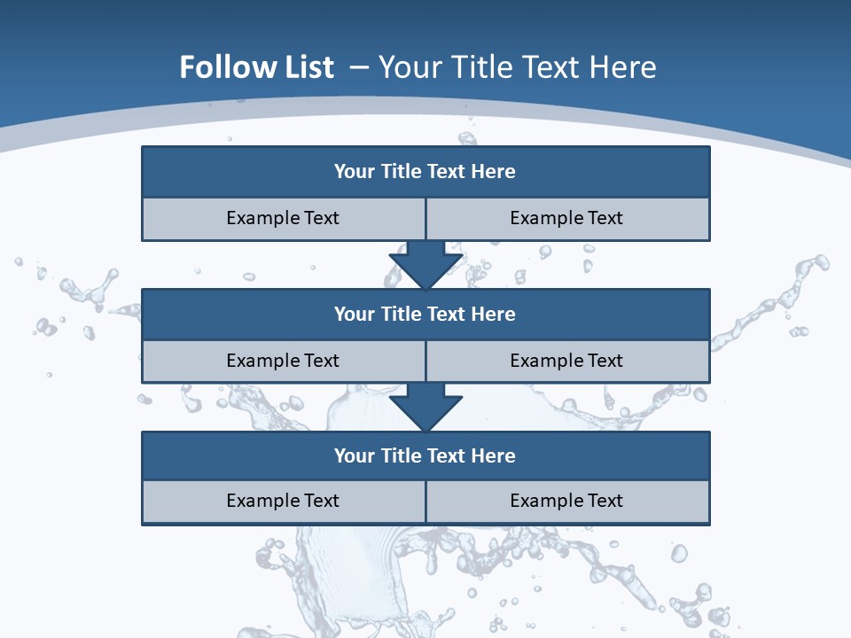 Splashing Blue Designing PowerPoint Template