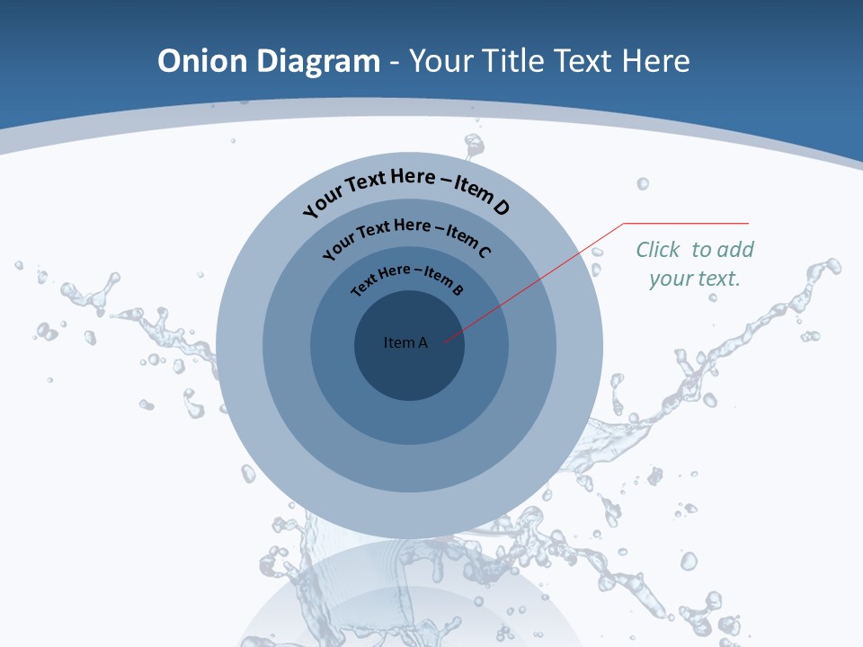 Splashing Blue Designing PowerPoint Template