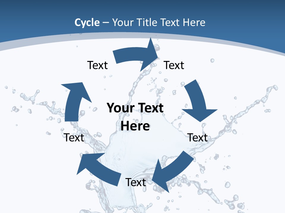 Splashing Blue Designing PowerPoint Template