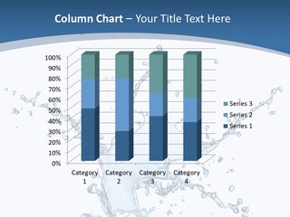 Splashing Blue Designing PowerPoint Template