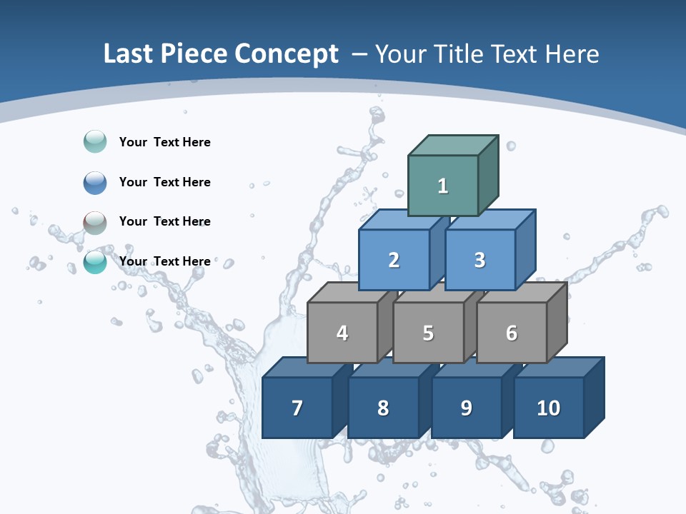 Splashing Blue Designing PowerPoint Template