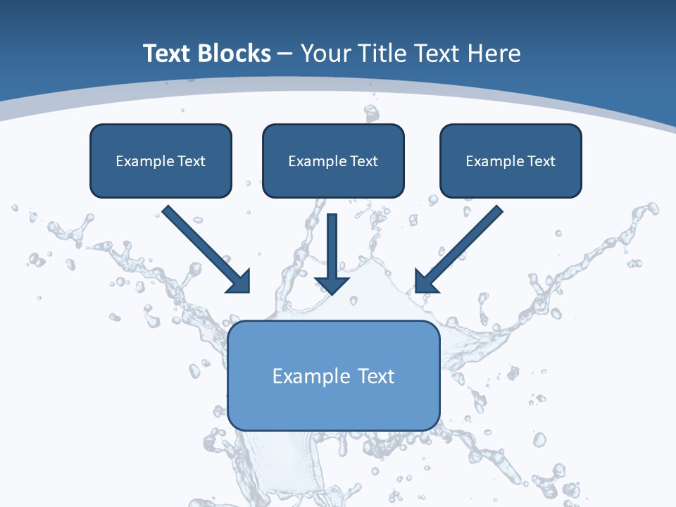 Splashing Blue Designing PowerPoint Template